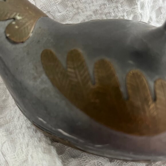 Vintage Pewter / Brass Duck Trinket Box 4.5 in tall **BUNDLE with LG Duck $60* - Picture 7 of 12
